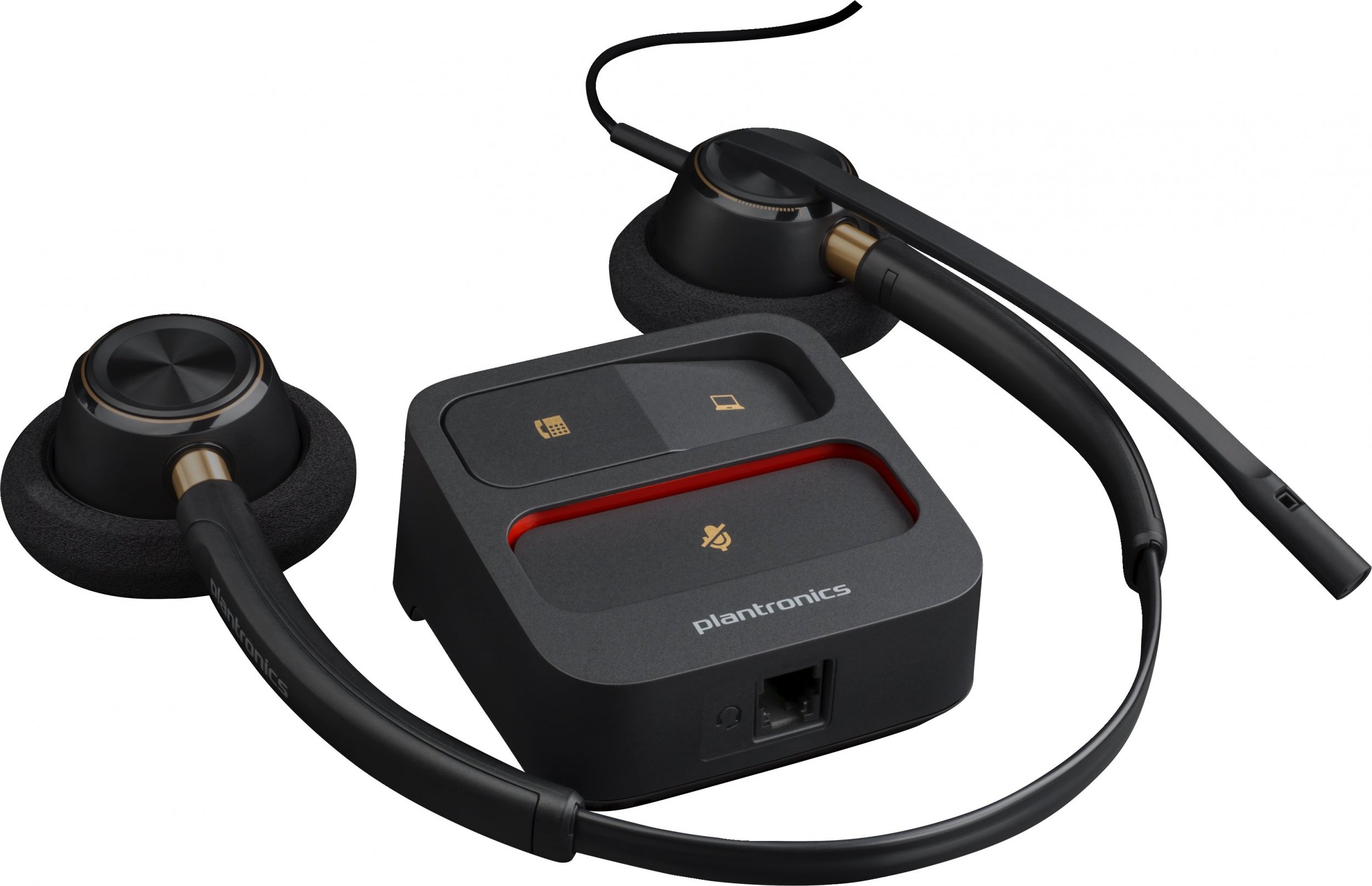 Kufje me mikrofon Poly EncorePro 520, USB A USB C, me kabllo, të zeza