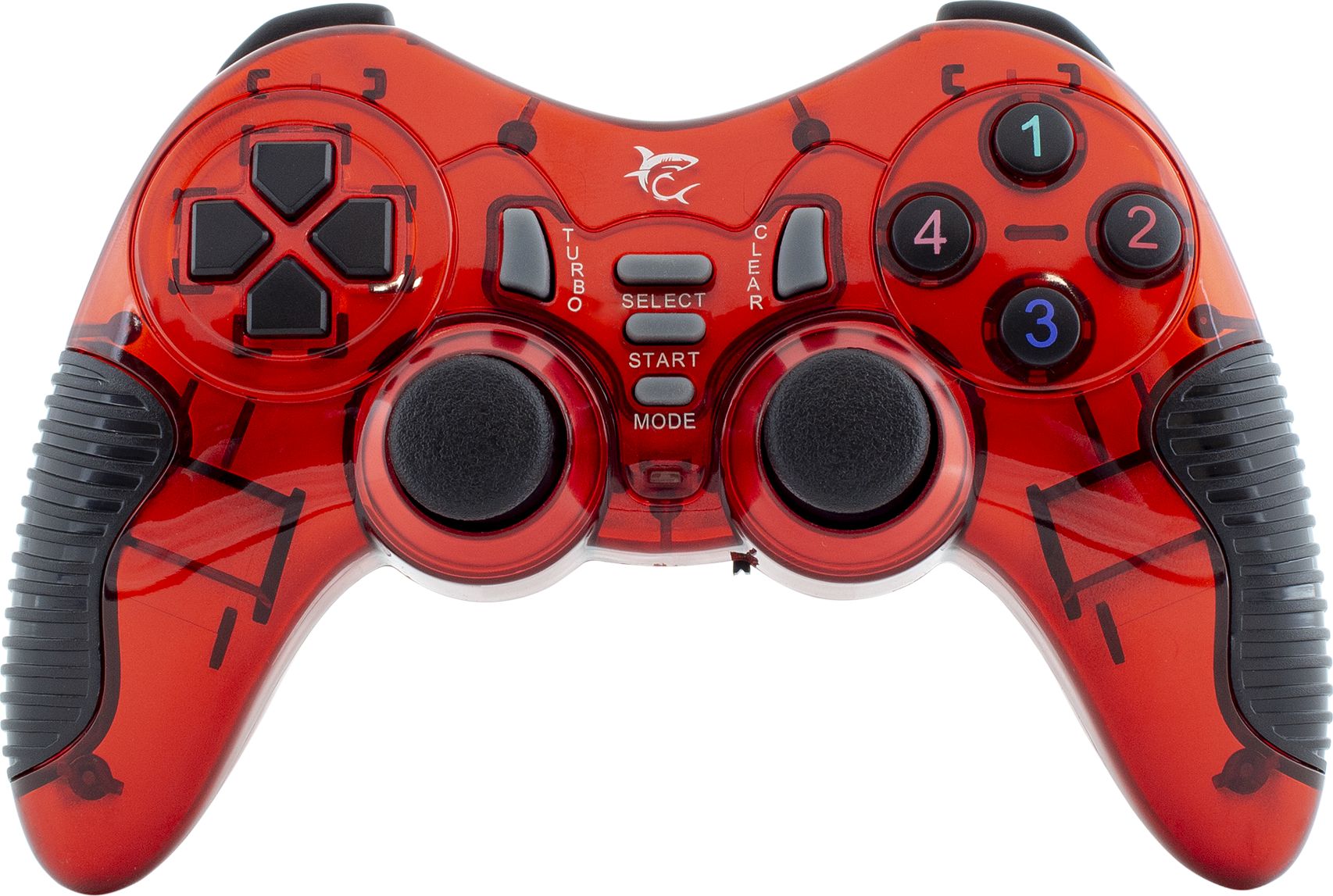 Kontroller White shark Pantheon, për PlayStation 2/3, i kuq