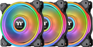 Ftohës Thermaltake Riing Quad 12 RGB, pako me 3 ventilatorë + qendër, i zi