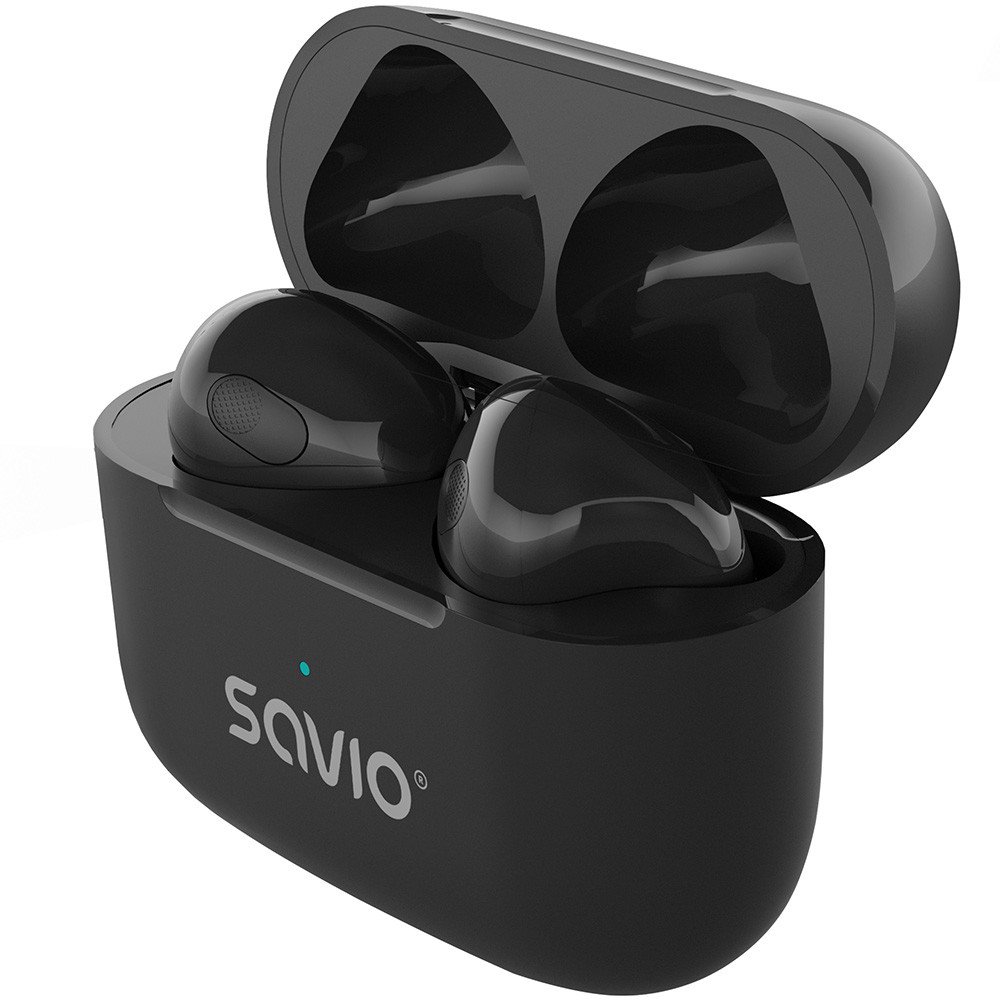 Kufje wireless Savio TWS-02 PRO, Bluetooth 5.4, IPX2, të zeza