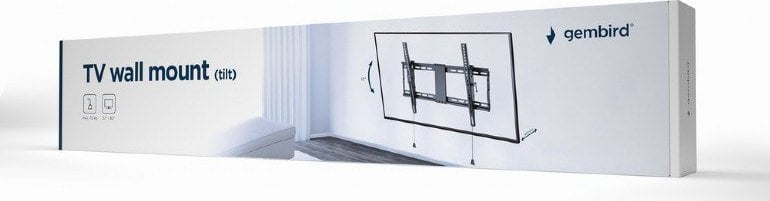 Mbajtëse muri për TV Gembird WM-80T-01, 37-80", 70 kg, e zezë