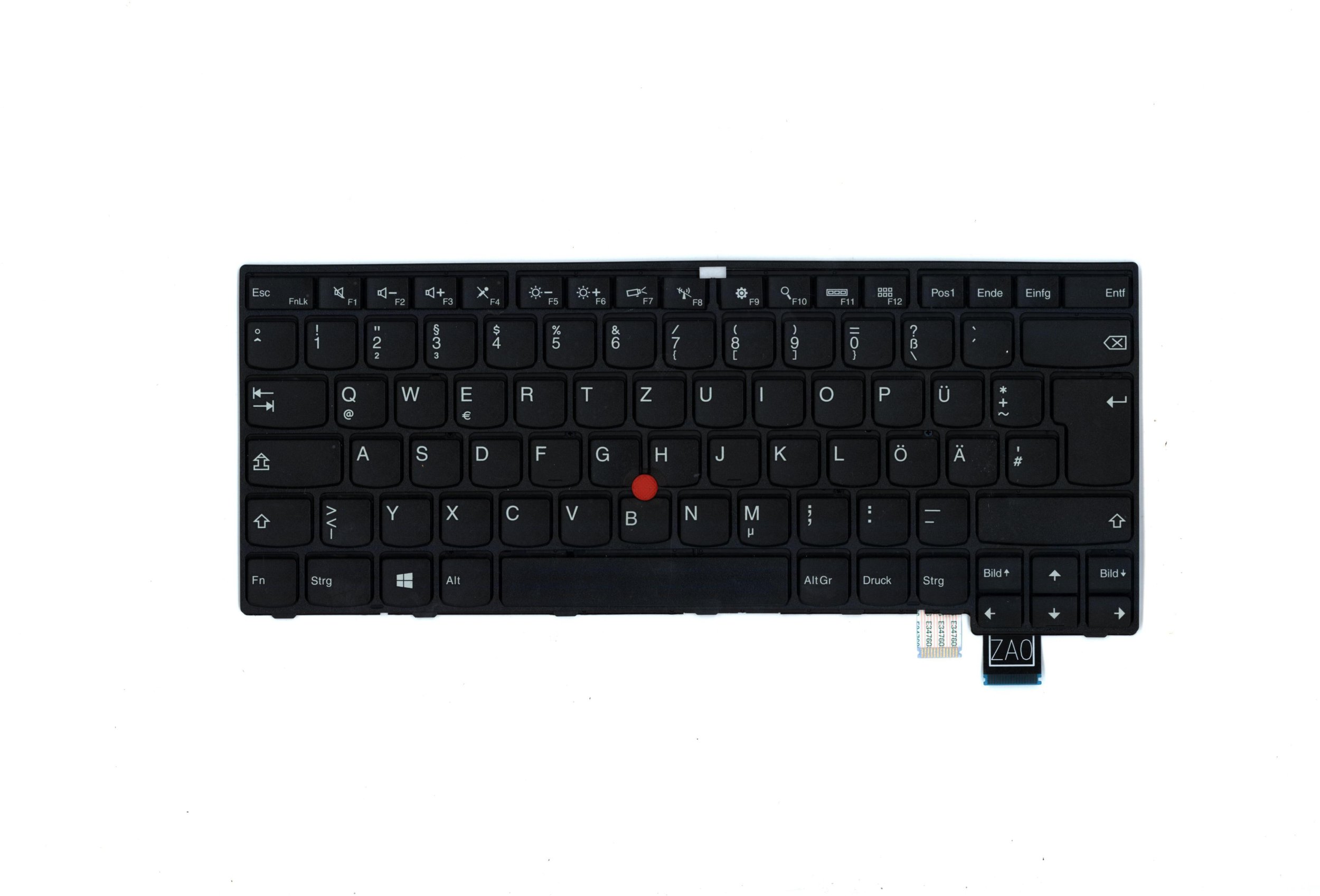 Tastierë laptopi Lenovo ThinkPad T460s 01YT112, layout gjerman, e zezë
