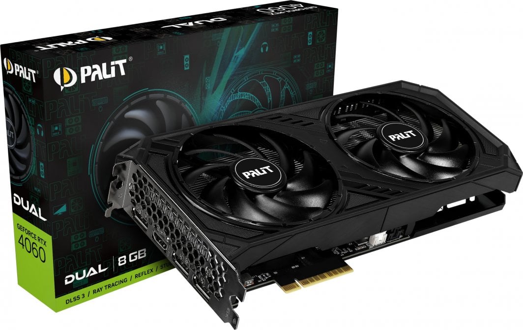 Kartelë grafike PALiT GeForce RTX 4060 Dual, 8GB GDDR6