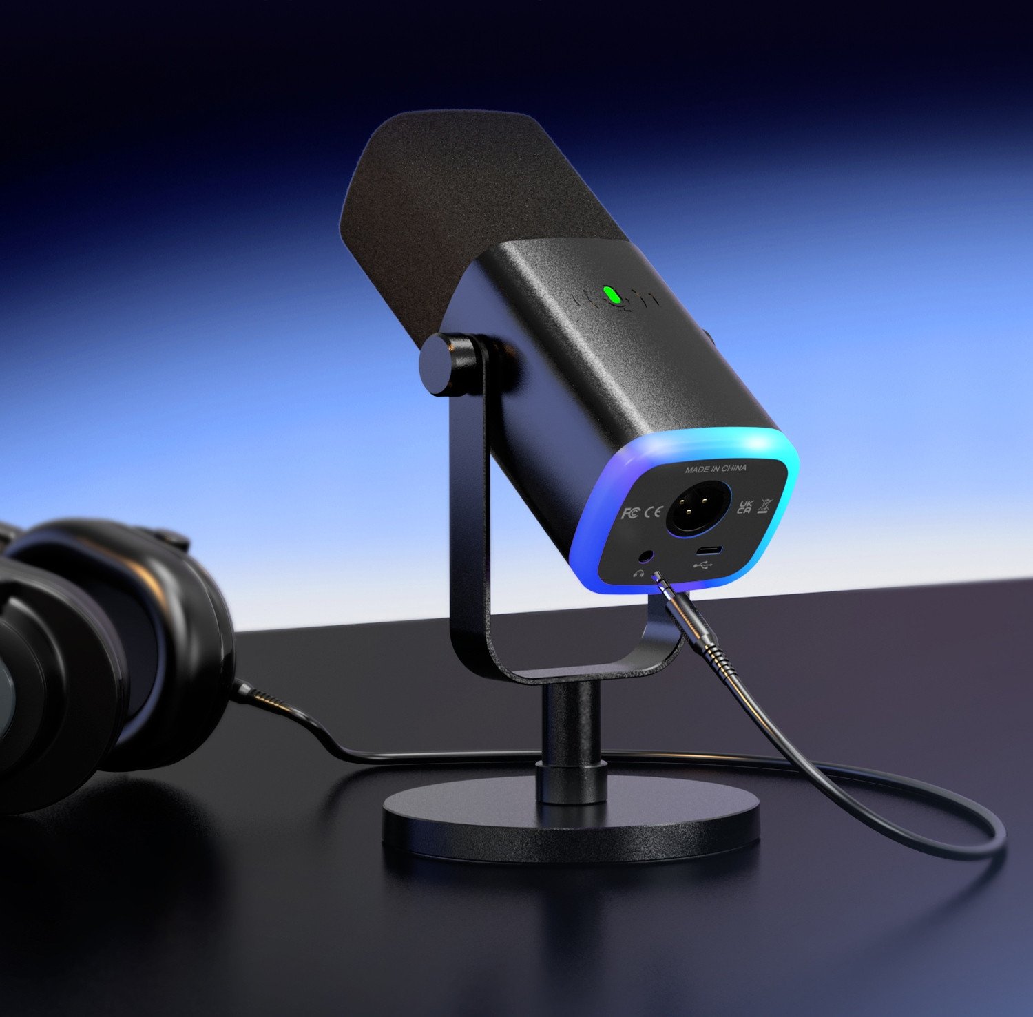 Mikrofon Fifine për streaming, dinamik, USB, i zi