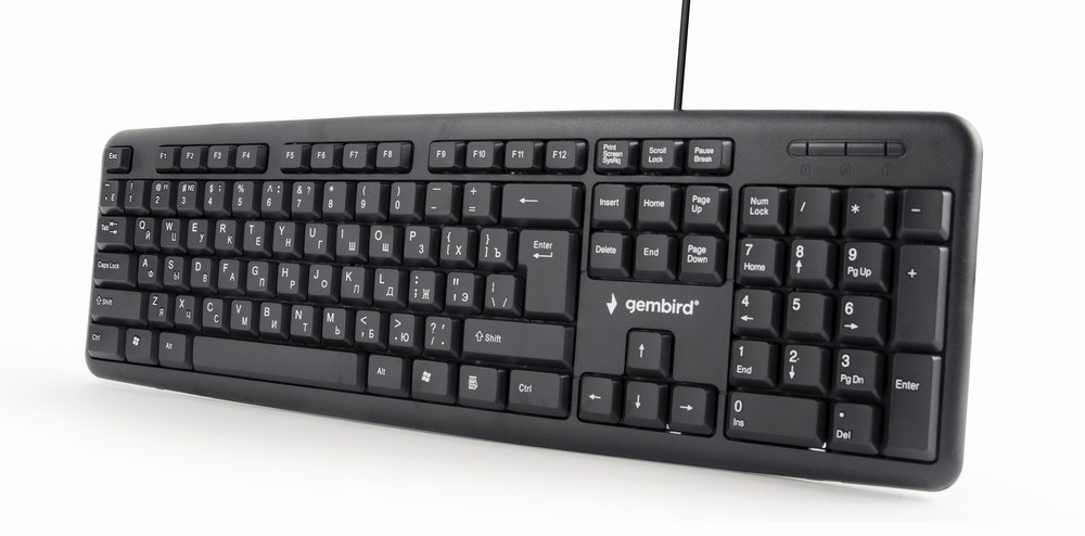 Tastierë standarde, USB, 104 taste, e zezë