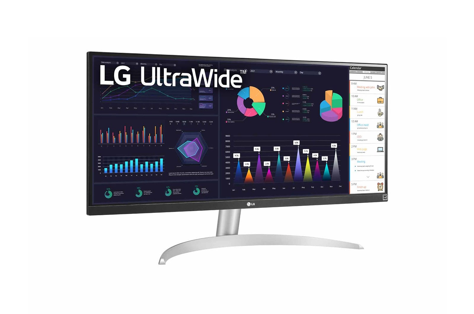 Monitor LG 29WQ600-W.AEU, 29", UltraWide Full HD, IPS, i bardhë