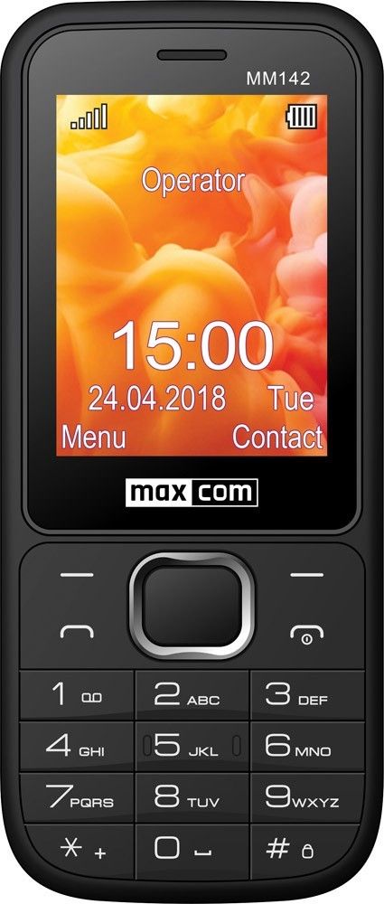 Telefon Maxcom Classic MM142, 2.4", Dual SIM, plastik, i zi