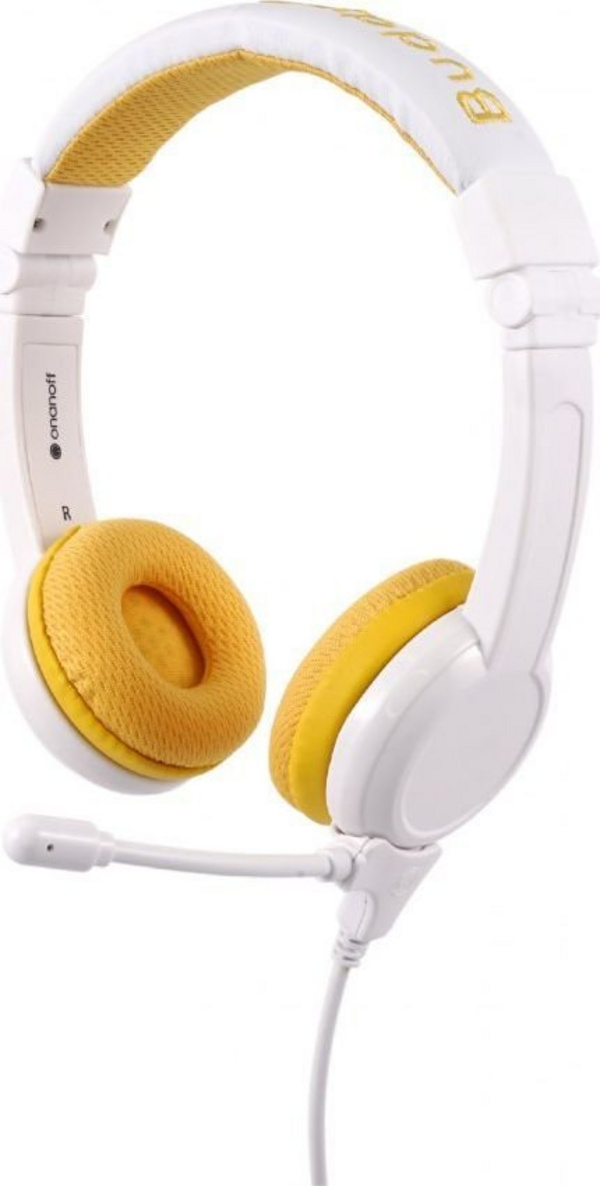 Kufje BuddyPhones School, të verdha / të bardha