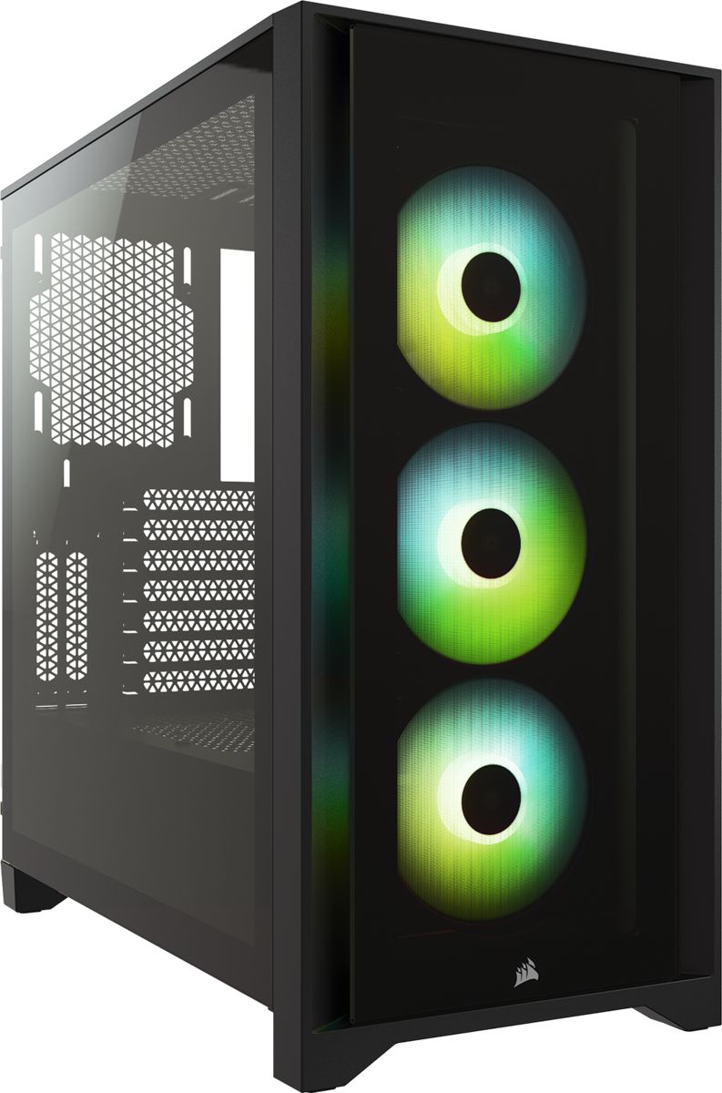 Kasë kompjuteri Corsair iCUE 4000X RGB Enclosure (CC-9011204-WW), 36 cm, e zezë