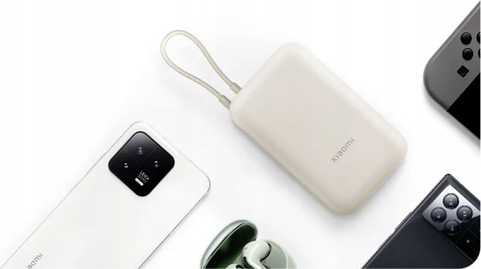 Powerbank Xiaomi 10000mAh, Fast Charge, USB C, bezhë
