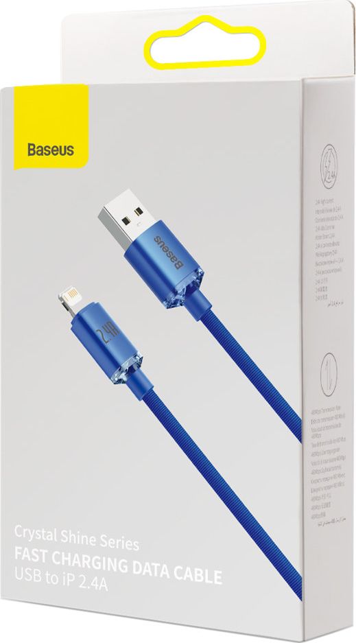 Kabllo USB Baseus Cafule, USB A në Lightning, 2m, blu