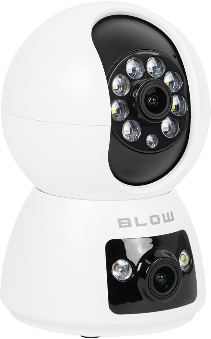 Камера за безбедност Blow T-266 Dual Lens, WiFi, 3MP+3MP, бела