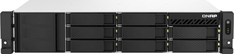 Server skedarësh Qnap TS-873AeU-4G, 8 slote disqesh, 2U rackmount, i zi