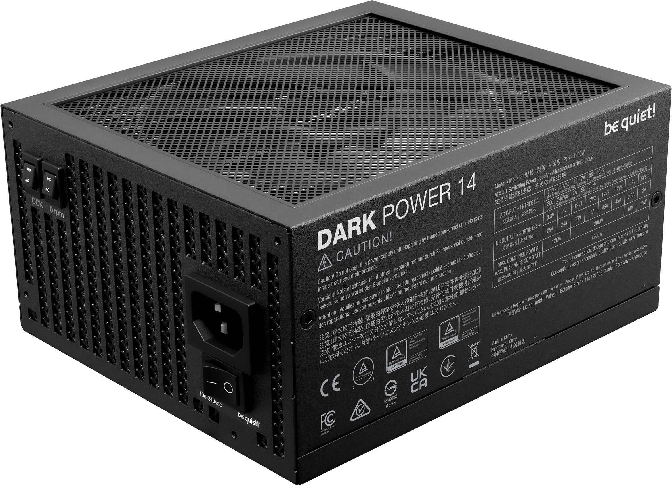Furnizues energjie Be Quiet Dark Power 14, 1200W, 80 Plus Titanium, ATX, i zi 2