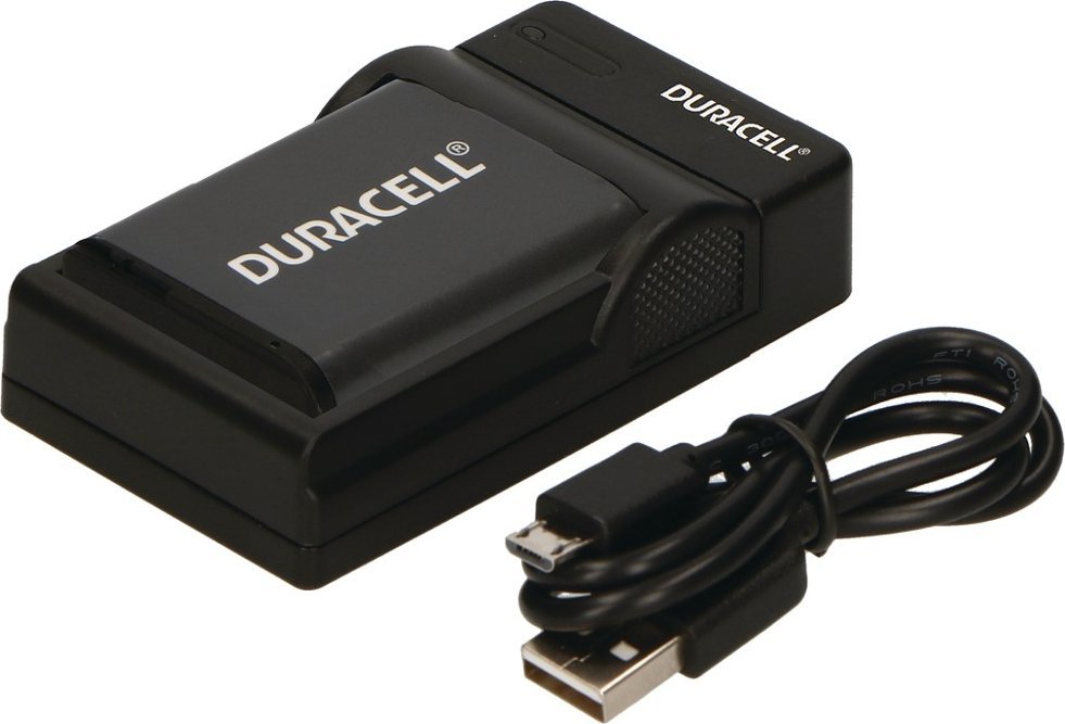 Karikues USB Duracell Olympus LI90 LI92, për bateri kamerash, i zi