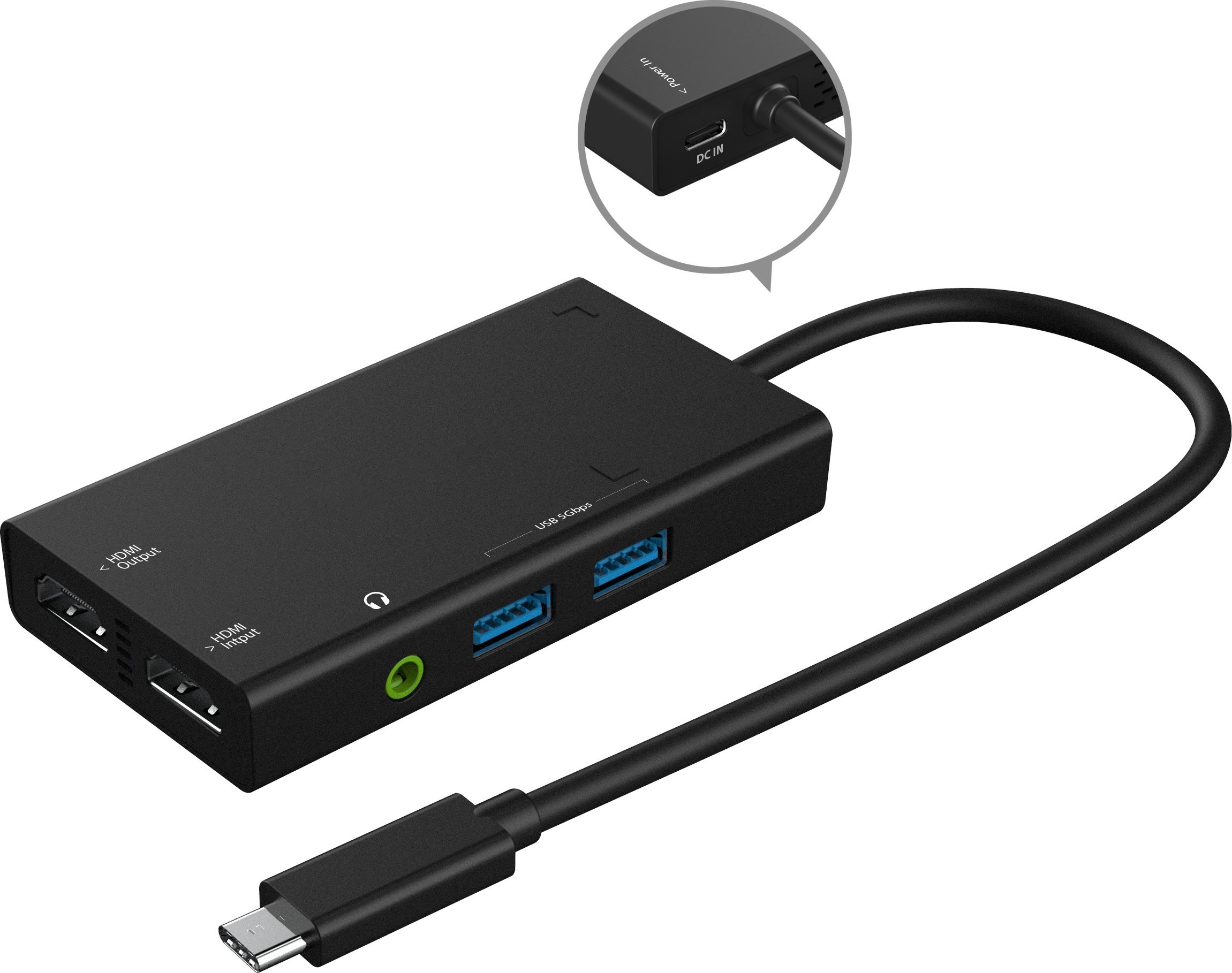 Video Capture Hub J5create JVA01-N, USB-C, 1080p, 4K HDMI