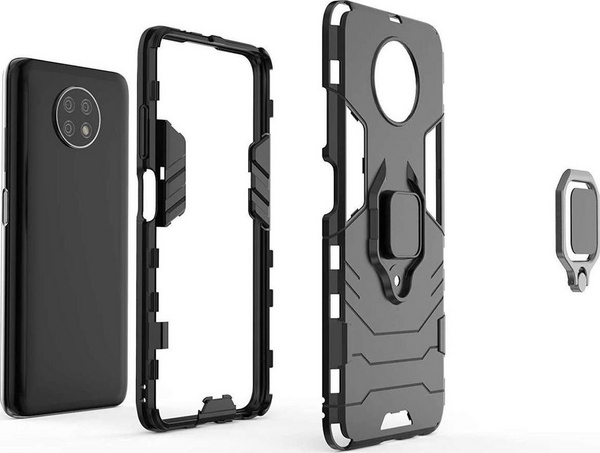 Mbrojtëse Alogy Stand Ring Armor për Xiaomi Redmi Note 9T / 9T 5G, e zezë
