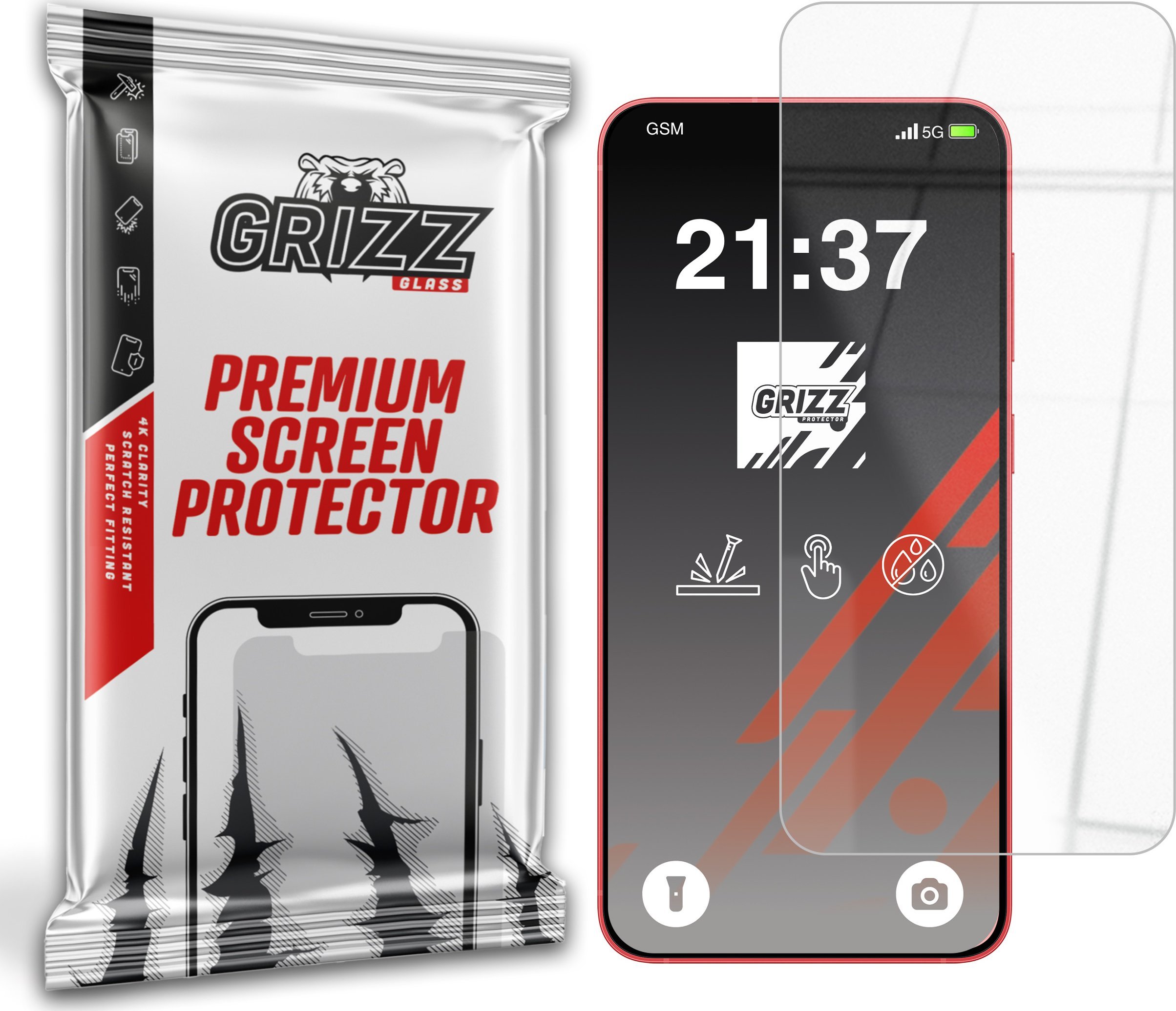 Xham mbrojtës Grizz HybridGlass për Samsung Galaxy S25 Plus, 9H, transparent