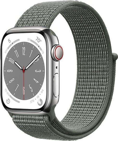 Rrip sportiv Crong Nylon për Apple Watch 42/44/45/49 mm, i gjelbër military