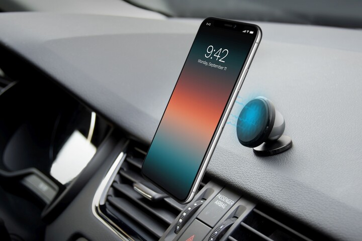 Mbajtëse FIXED Icon Flex Mini, magnetike, i zi