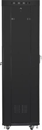 Мрежен кабинет Lanberg Standing Cabinet 19" FF01-6642-12BL, 42U, панел за вентилација, црн