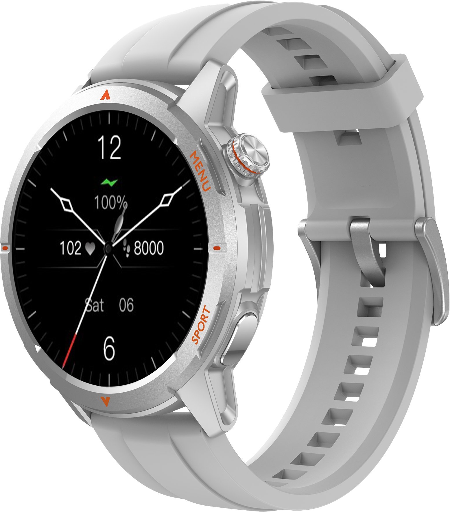 Ora inteligjente Beafon SmartWatch 601, ekran 1.43" AMOLED, telefonata BT, e argjendtë