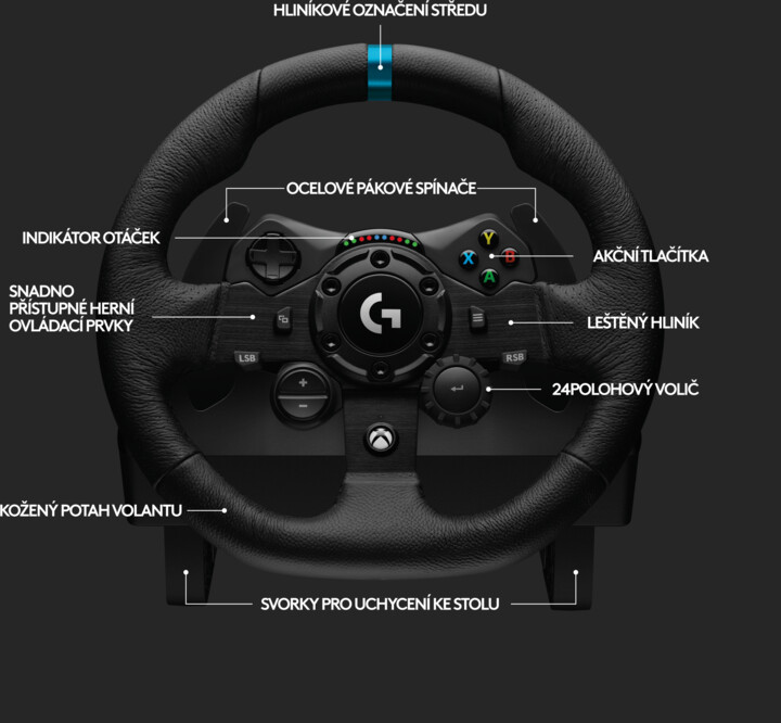 Set për vozitje Logitech G923 X (PC, XONE, XSX)