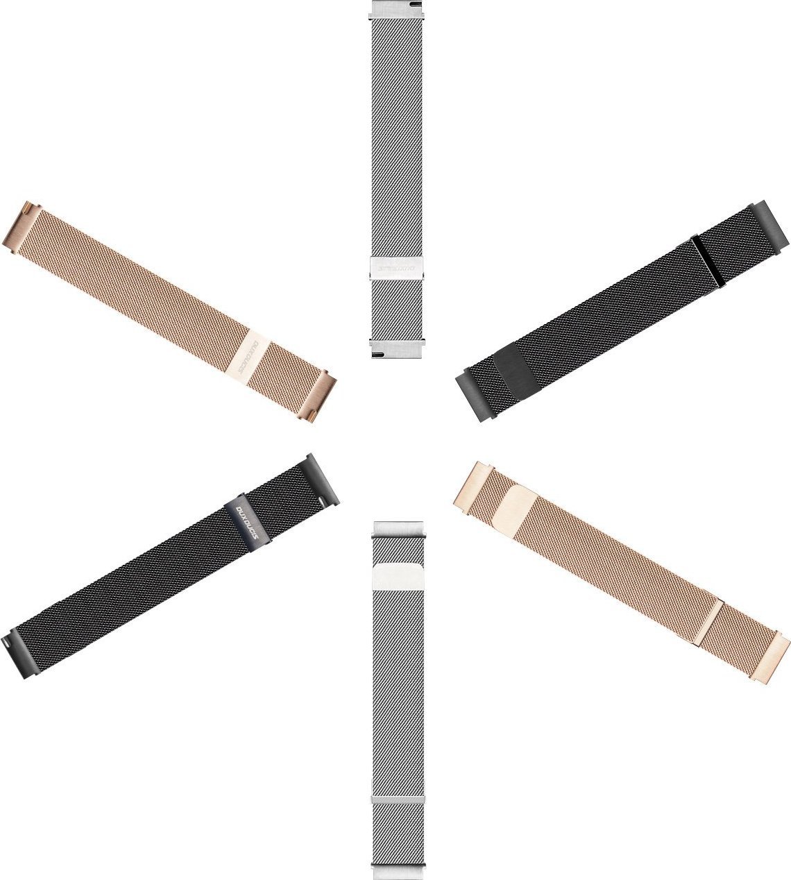 Rripa DUX DUCIS Milanese për Samsung Galaxy Watch, 20mm, çelik inox, i zi