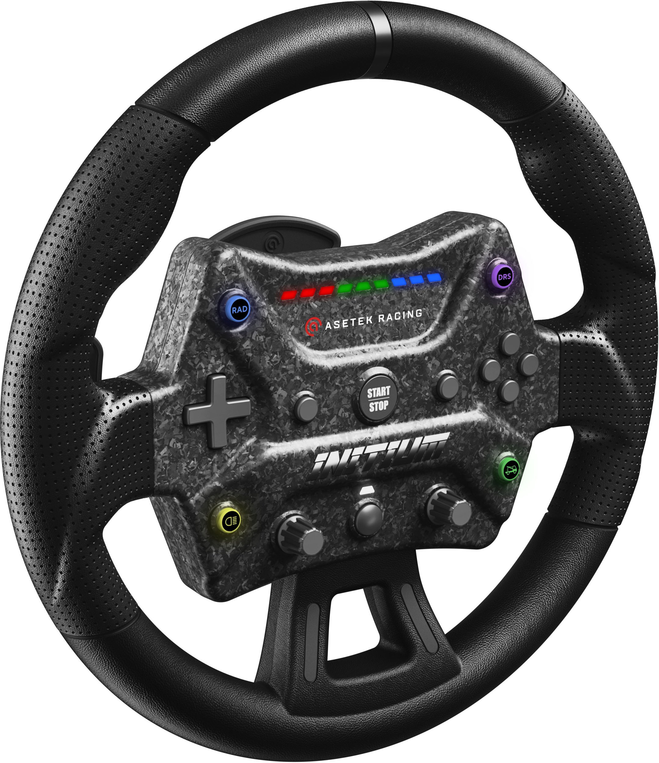 Тркачки волан за PC Asetek SimSports Initium, 300mm, програмбилни копчиња, црн