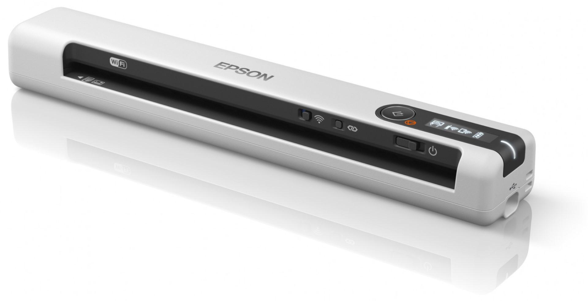Skaner portativ Epson DS-80W, Wi-Fi, bateri e integruar, i zi
