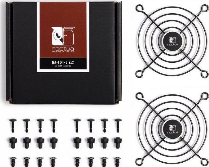 Grilë ventilatori Noctua NA-FG1-8 Sx2, 80 mm, e zezë