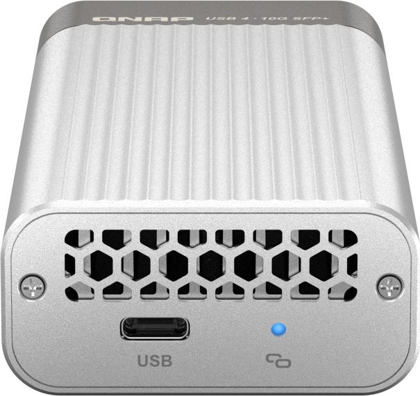 Мрежен адаптер QNAP USB 4 Тип C во 10GbE SFP Plus, 10000 Mbit/s, сив