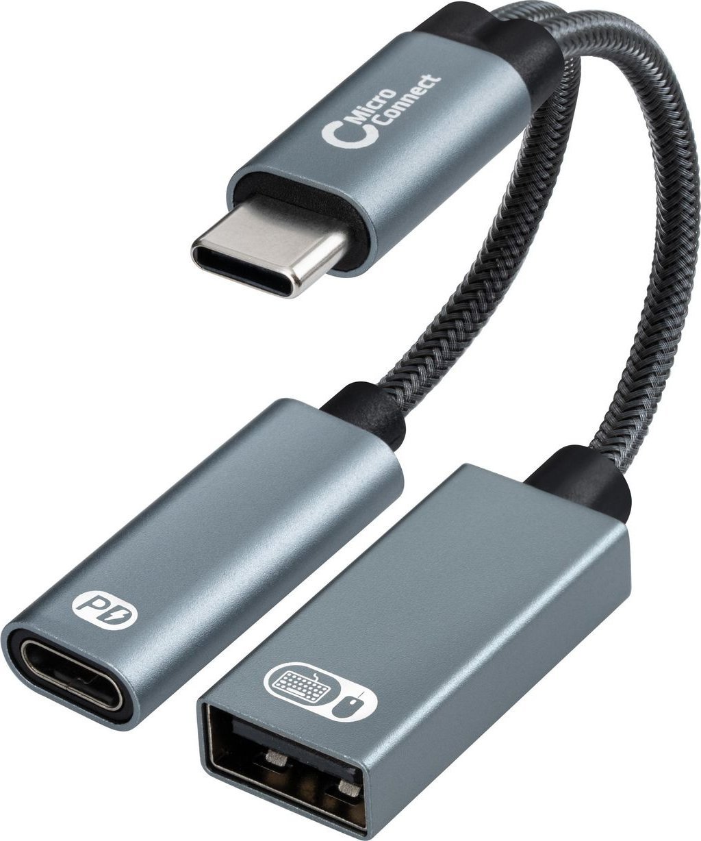 Adapter video USB C Microconnect MC-USBC-CFAF, 0.13 m, argjendtë