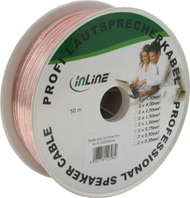 Kabëll altoparlantësh InLine 98150T, 2x0.75mm², 50m, transparent