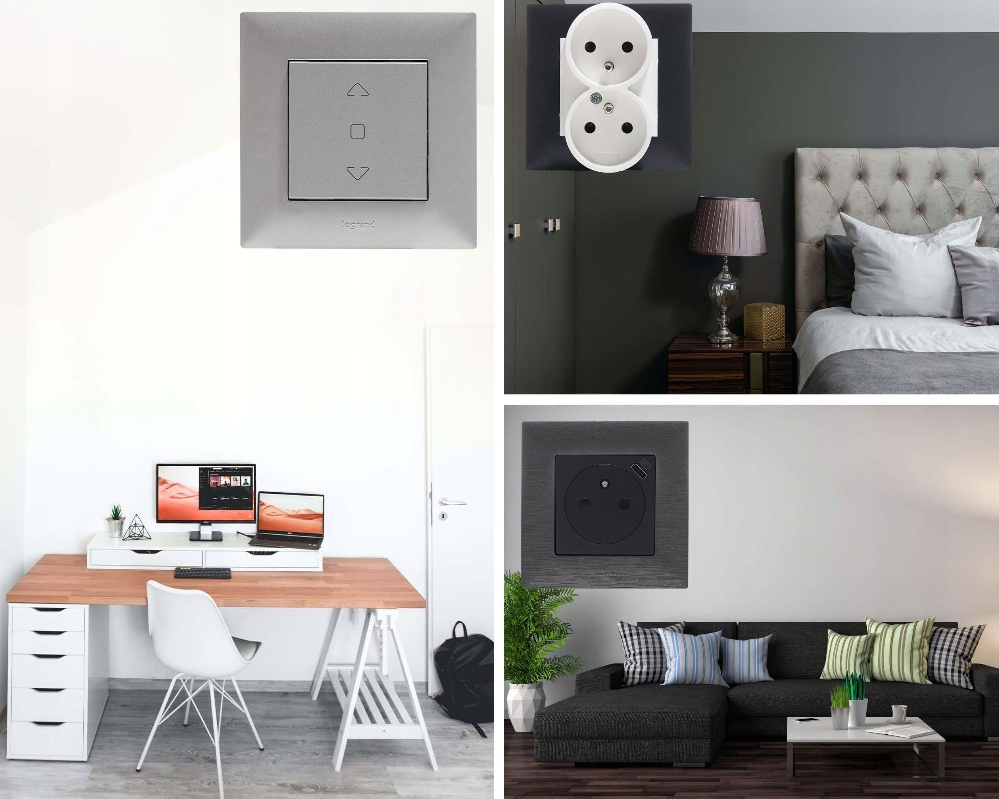 Prizë teke me tokëzim Legrand Niloe Step, e bardhë