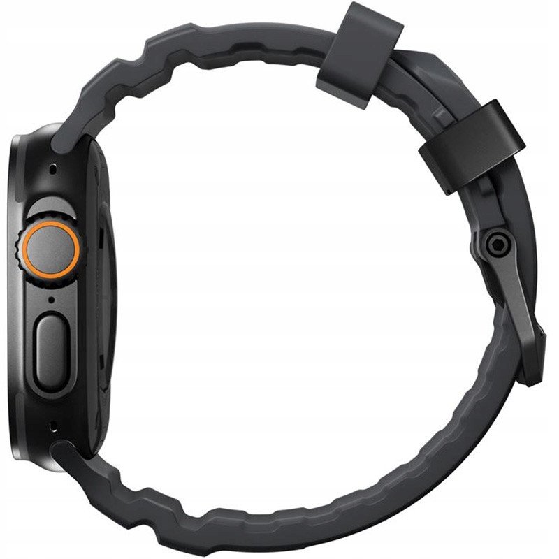 Rrip dore për Apple Watch Nomad Rocky Point Band, 46mm 49mm, FKM fluoroelastomer, ngjyra Storm me aksesore të zinj
