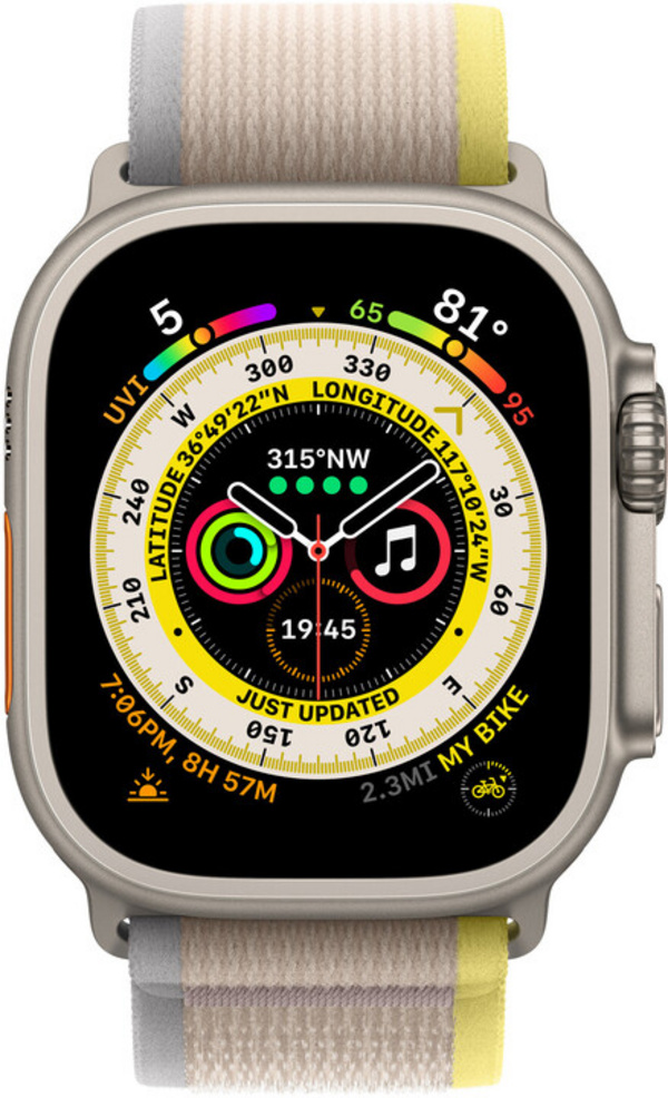 Apple Watch 49mm Band, Yellow/Beige Trail Loop - S/M