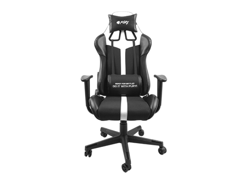 Karrige gaming Fury Avenger XL, ergonomike, e zezë dhe e bardhë