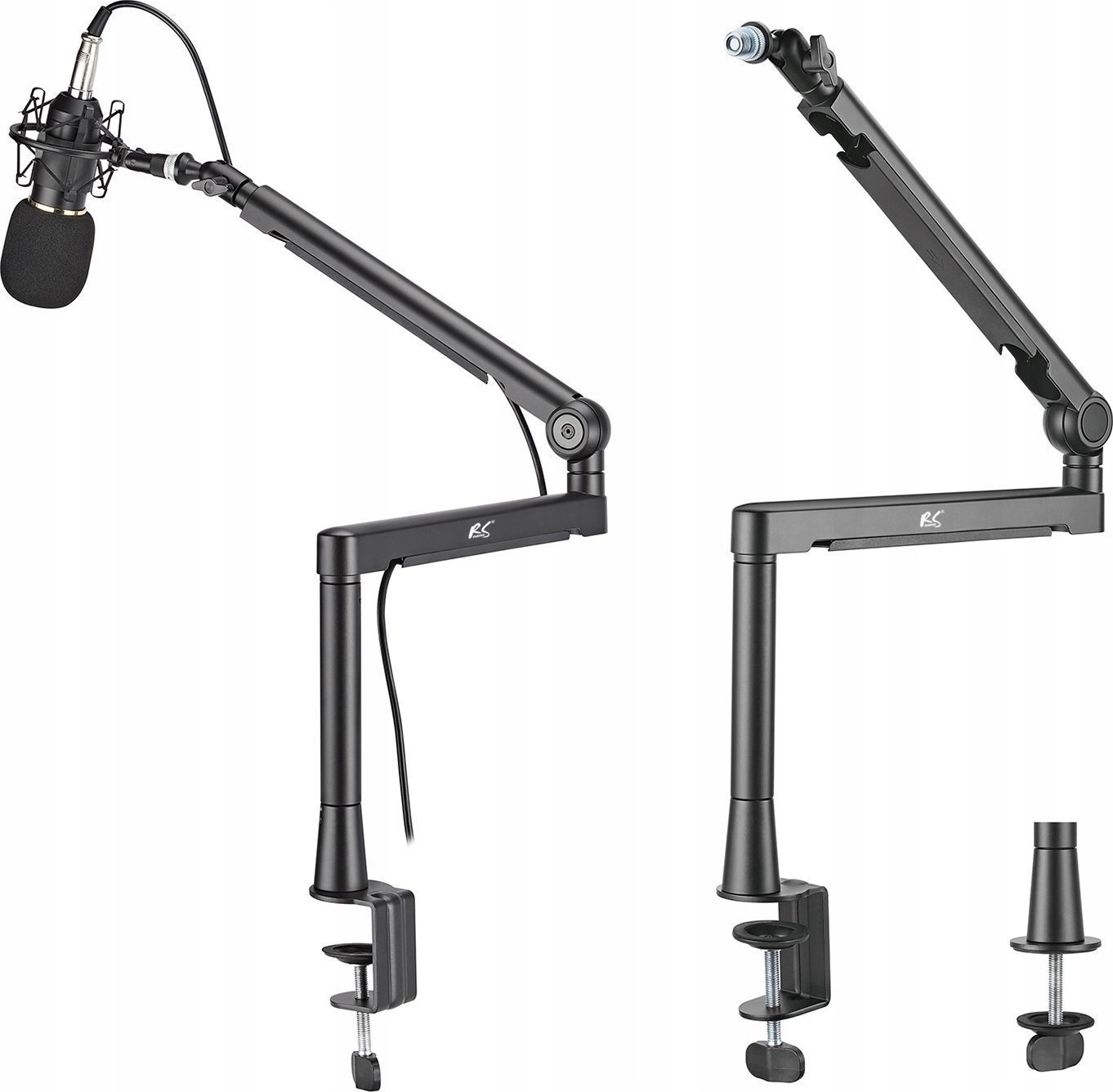 Mbajtëse mikrofoni Nanors RS471, alumini, për qëndrueshmëri, e zezë