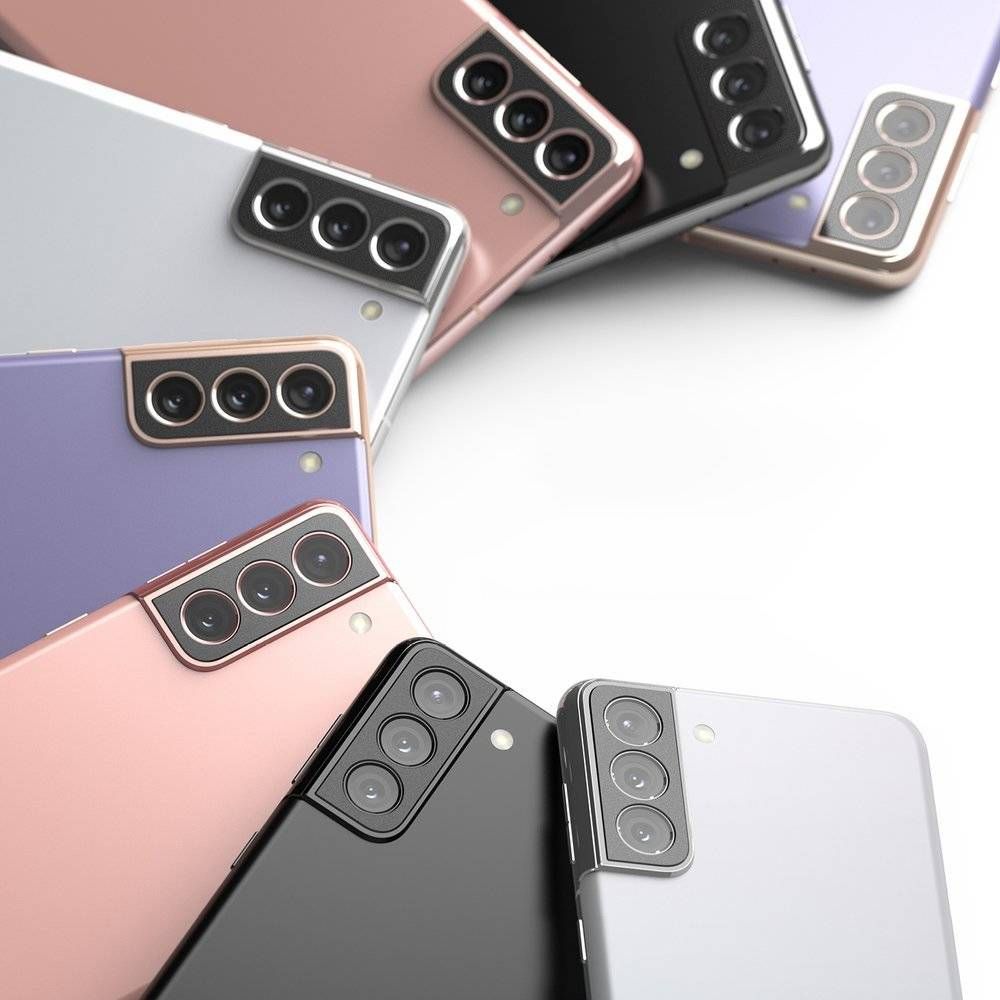 Mbrojtëse kamere Ringke Camera Styling për Samsung Galaxy S21 Plus, çelik inox, e zezë