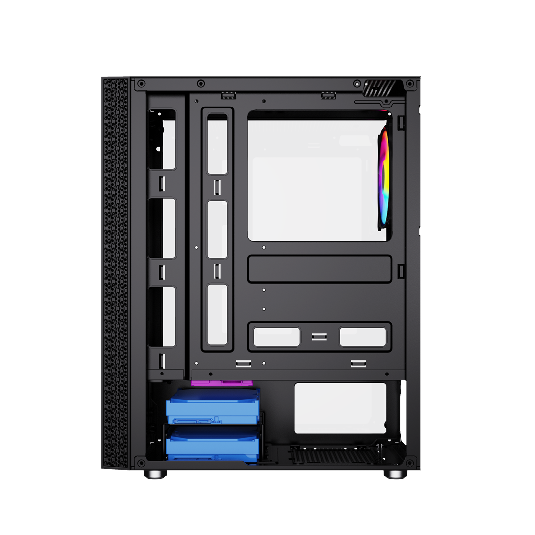 Kuti kompjuteri Gembird Fornax 2500, Mid Tower ATX, panel xhami, e zezë