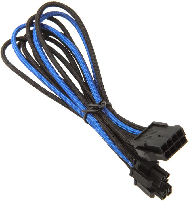 Kabllo furnizimi SilverStone SST-PP07-EPS8BA, EPS 8-pin në ATX EPS 4+4-pin, 0.3m, blu