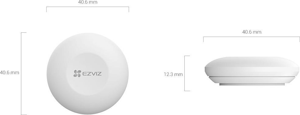 Buton smart EZVIZ T3C, Zigbee 3.0, i bardhë