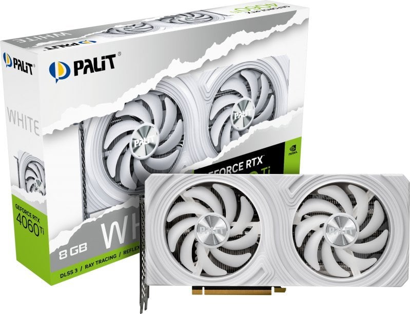 Kartelë grafike Palit GeForce RTX 4060 Ti White 8GB GDDR6