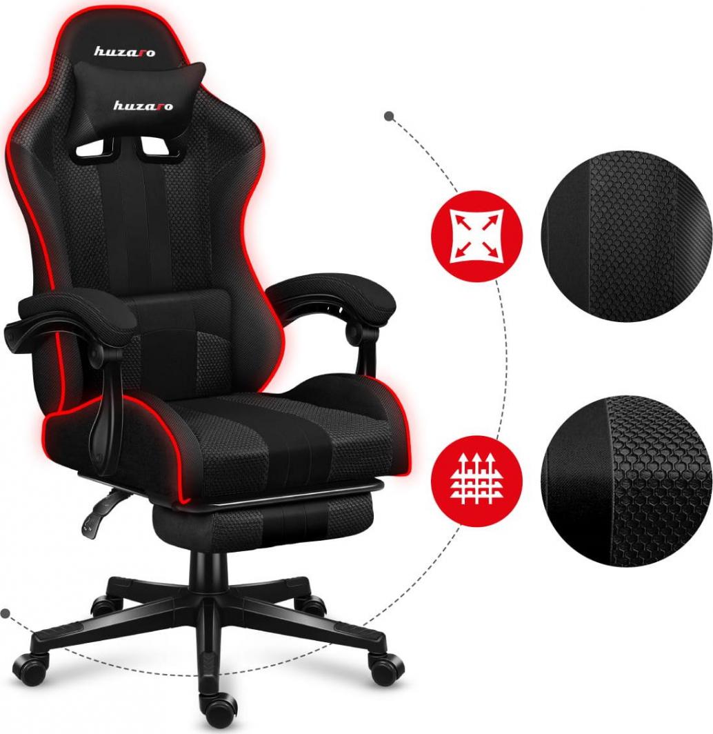 [OUTLET] Karrige Huzaro Force 4.7 RGB, e zezë