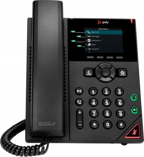 Telefoni VoIP HP Poly VVX 250, 3 linja, ekran me ngjyra, i zi