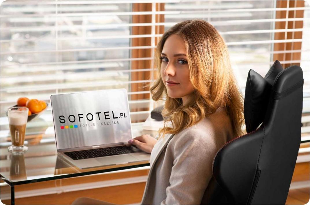 Karrige zyre Sofotel Werona, mekanizëm lëkundjeje, me jastëkë, e zezë