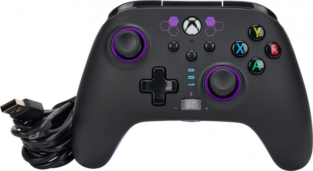 Kontroller PowerA Xbox Enhanced Purple Hex, me kabllo, i zi