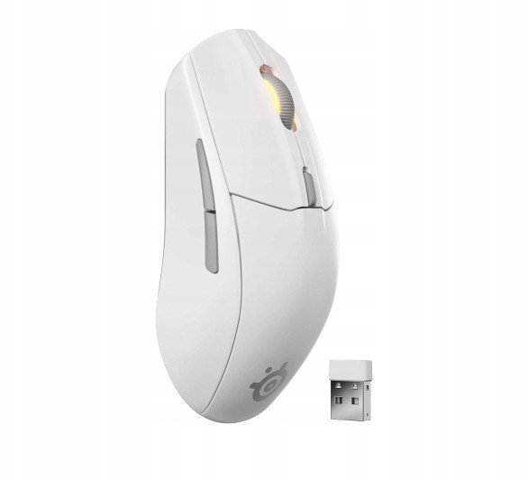Maus gaming SteelSeries Rival 3 Wireless Gen 2, optik TrueMove Air 18K, 2.4GHz dhe Bluetooth, i bardhë