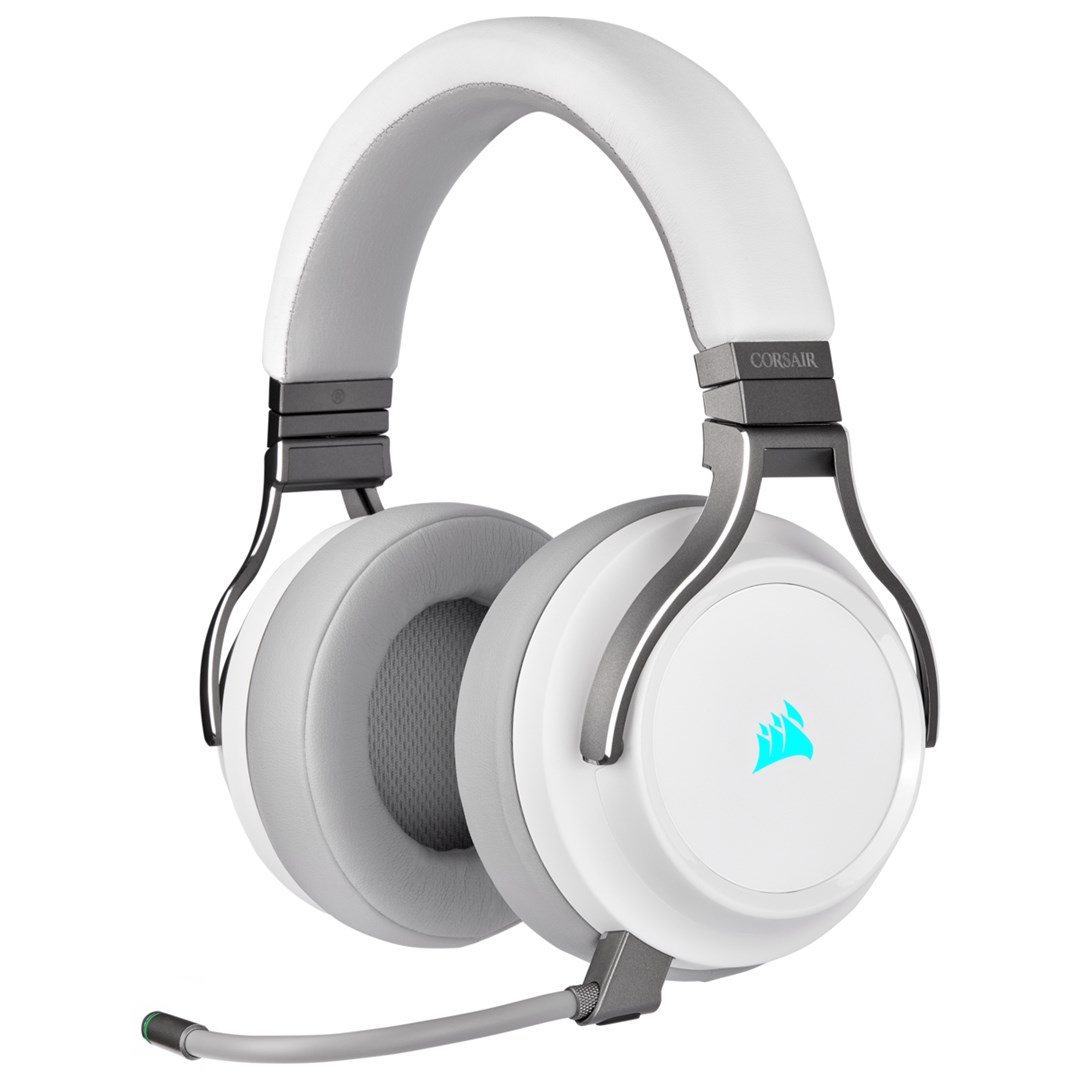 Kufje wireless Corsair Virtuoso RGB, 50mm, 7.1 surround, të bardha